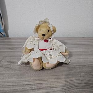 1982 Muffy Vanderbear Teddy Bear White Valentine Dress North American Bear Co